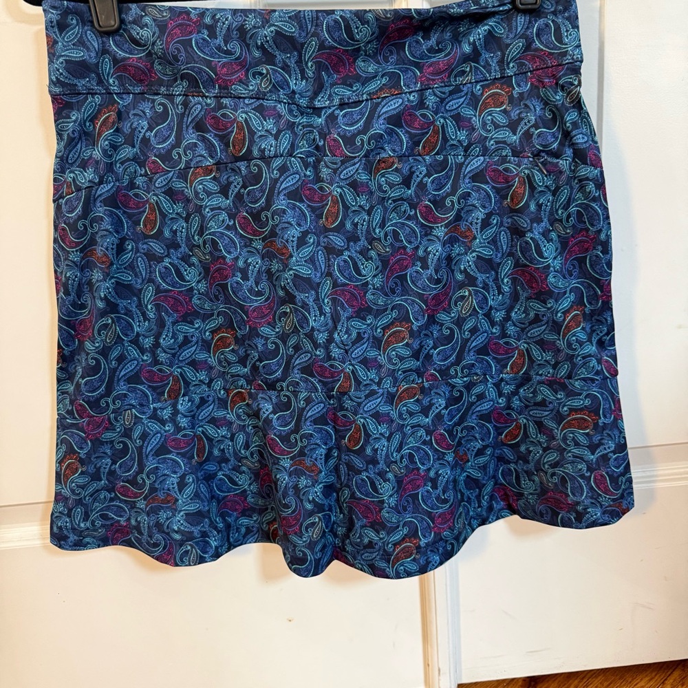 Greg Norman Collection Blue Paisley Skirt - Picture 6 of 13